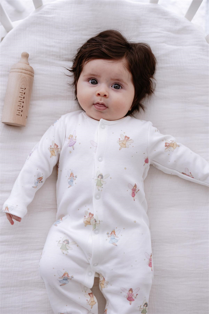 Baby Long Sleeve Printed Footed Romper 